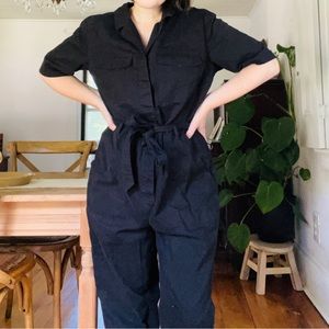 H&M Divided Utility Boiler Suit Black Coveralls